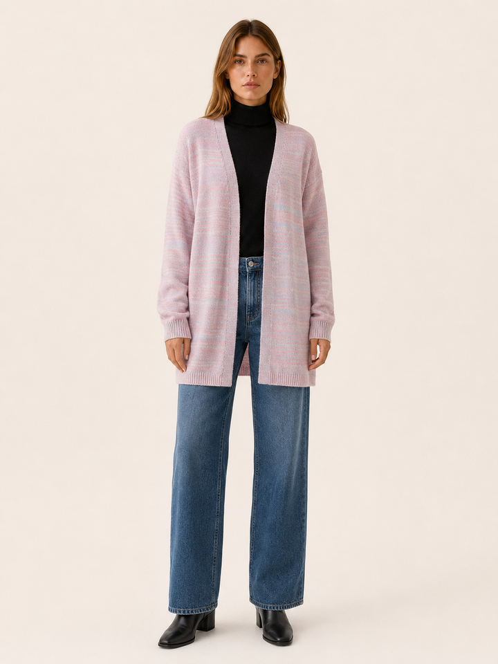 Zevira™ | Softly Striped Longline Cardigan