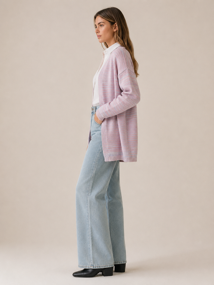 Zevira™ | Softly Striped Longline Cardigan