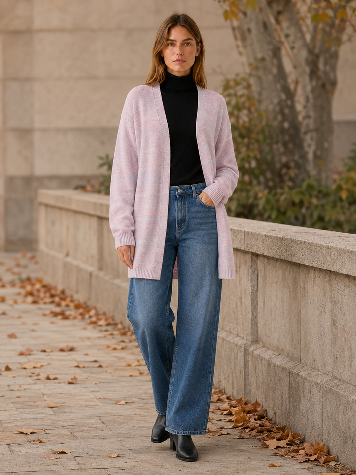 Zevira™ | Softly Striped Longline Cardigan