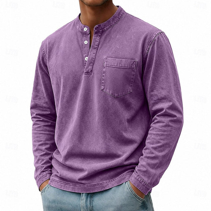Caspian™ | Men's Washed Chest-Pocket Henley Shirt