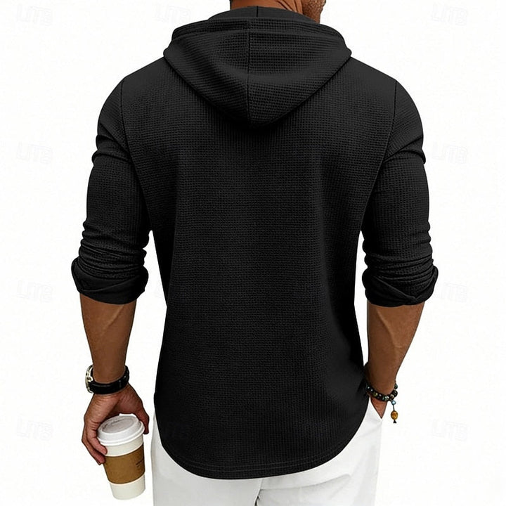 Barrett™ | Men's Hooded Long Sleeve Henley Shirt